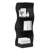 Corner Shelf with Shelf Black 34 x 33 x 102 cm Engineered Wood 899937