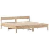 Bookcase Bed without Mattress 180x200 cm Super King Solid Wood Pine 3322978