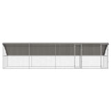 Dog Kennel 4 pcs Silver 8 x 2 x 2 m Galvanised steel 3368332