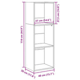 Bookcase Sonoma Oak 40x30x114 cm Engineered Wood 857869