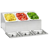 Gastronorm Container Holder with 3 GN 1/6 Pan Stainless Steel 51220