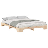 Bed Frame Brown 160 x 210 cm Solid Pine Wood 872902