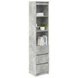 Highboard Concrete Grey 37.5x35x180 cm Engineered Wood 861664