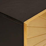 Side Cabinet Black and Gold 60 x 33.5 x 75 cm Solid Mango Wood 4017854