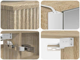 Bathroom Cabinet Set 4 pcs Sonoma Oak Engineered Wood 3407377