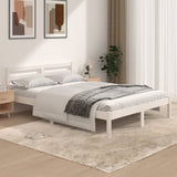 Bed Frame without Mattress 135x190cm White Double 810406