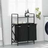 Laundry Basket 2 Compartments with Shelves Grey Sonoma 859088