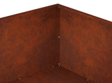 Garden Planter 2 pcs Rusty 80 x 80 x 40 cm Weathering Steel 8005119