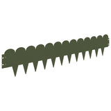 Lawn Edging 10 pcs 103 x 20 cm Steel Olive Green 8008681