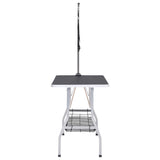 Adjustable Dog Grooming Table with 2 Loops and Basket 171068