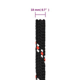 Boat Rope Black 18 mm 100 m Polypropylene 152366