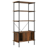 5-Tier Shelving Unit with Cabinet 80x40x163 cm Steel and Engineered Wood 336356