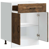 Kitchen Base Cabinet Kalmar Smoked Oak Engineered Wood 853492