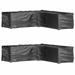 L-Shaped Garden Furniture Covers 2 pcs 16 Eyelets 250x250x70 cm 3155372