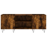 Record Cabinet Smoked Oak 121x38x48 cm Engineered Wood 831681