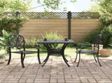 Bistro Set Black Cast aluminium Medium Durable Bistro Set 3216338