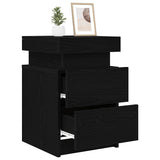 Bedside Cabinet Black Oak 35 x 39 x 55 cm Engineered wood 862178