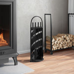 5 Piece Fireplace Tool Set 23x15x66 cm Steel 156378
