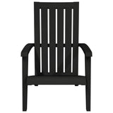 Garden Adirondack Chair Black Polypropylene Standard 364165