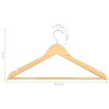 50 pcs Clothes Hanger Set Non-slip Hardwood 289912