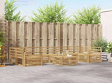 Outdoor Sofa Set 8 pcs White Solid Acacia Wood 3391554
