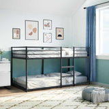 Bunk Bed without Mattress Black 100x200 cm Steel 4019879