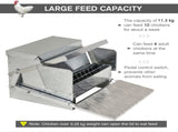 11.5KG Automatic Chicken Poultry Feeder Rat Proof Treadle Self Opening with Galvanized Steel and T3398P349831