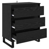 Sideboard with Drawer Black Oak 60 x 35 x 70 cm Engineered Wood 881955