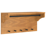 Wall-mounted Coat Rack SANDNES 87x30x42 cm Solid Wood Pine 4010472