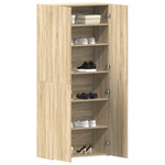 Shoe Cabinet with Door Brown 80 x 35.5 x 180 cm Engineered wood 3333838
