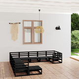 11 Piece Garden Lounge Set Solid Pinewood 3076048