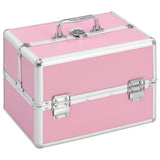 Make-up Case 22x30x21 cm Pink Aluminium 91830