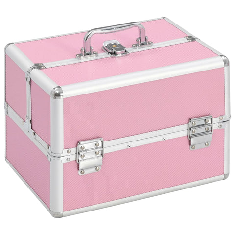 ZNTS Make-up Case 22x30x21 cm Pink Aluminium 91830