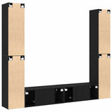 TV Cabinet 6 pcs Black 80 x 30 x 30 cm Engineered wood 3393448