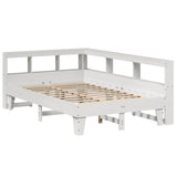 Bookcase Bed without Mattress White 120x200cm Solid Wood Pine 3324542