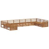 Sofa Sets 10 pcs Natural Solid Acacia Wood 3374204