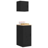 Garage Cabinets 2 pcs Black Engineered Wood 3328297