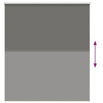 ZNTS Roller Blind Blackout Grey 130x150 cm Fabric Width 126.6 cm Polyester 4011134