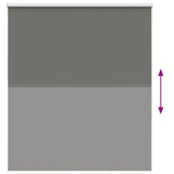 Roller Blind Blackout Grey 130x150 cm Fabric Width 126.6 cm Polyester 4011134