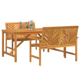 Garden Dining Set 3 pcs Brown 150 x 90 x 74 cm 3154111