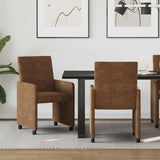 Dining Chairs with Wheels 2 pcs Brown 57 x 66 x 94 cm 42017825