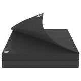 Tarpaulin with Eyelets Anthracite Grey 8 x 10 m 90 gsm PE 42039445