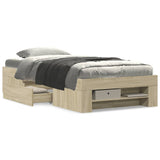 Bed Frame without Mattress Sonoma Oak 90x190 cm Single Engineered Wood 3295522