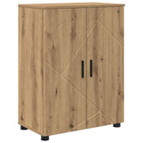 Bathroom Furniture Set Wall-mounted with Door 4 pcs Artisan Oak 3393012