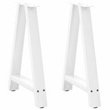 ZNTS Coffee Table Legs A-Shaped 2 pcs White 60x cm Steel 4012849