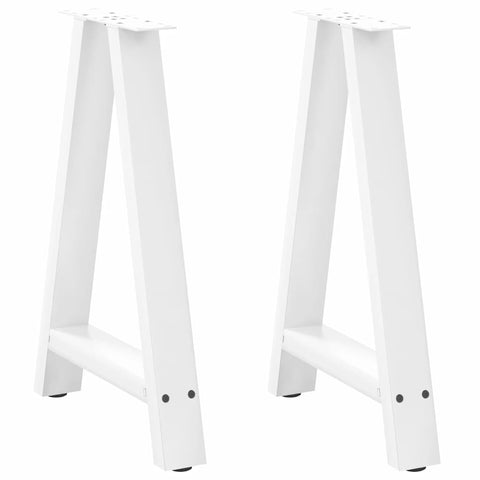 ZNTS Coffee Table Legs A-Shaped 2 pcs White 60x cm Steel 4012849