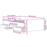 Bed Frame with Headboard Black oak 90 x 190 cm Engineered wood 3329328