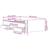 Bed Frame with Headboard Black oak 90 x 190 cm Engineered wood 3329328