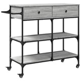 Kitchen Trolley Grey Sonoma 105x42x95 cm Engineered Wood 842379