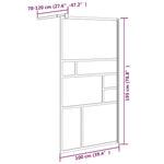Walk-in Shower Wall 100x195 cm ESG Glass White 151870